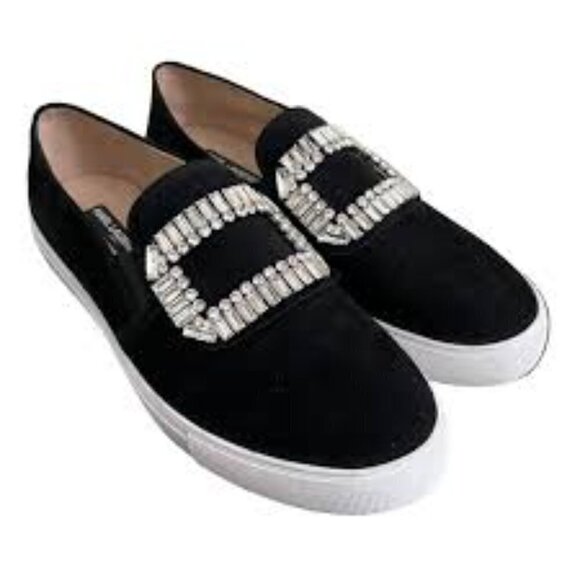 Karl Lagerfeld Paris Ermine2 Black Textile Woman Shoes Size 7 - Picture 1 of 9